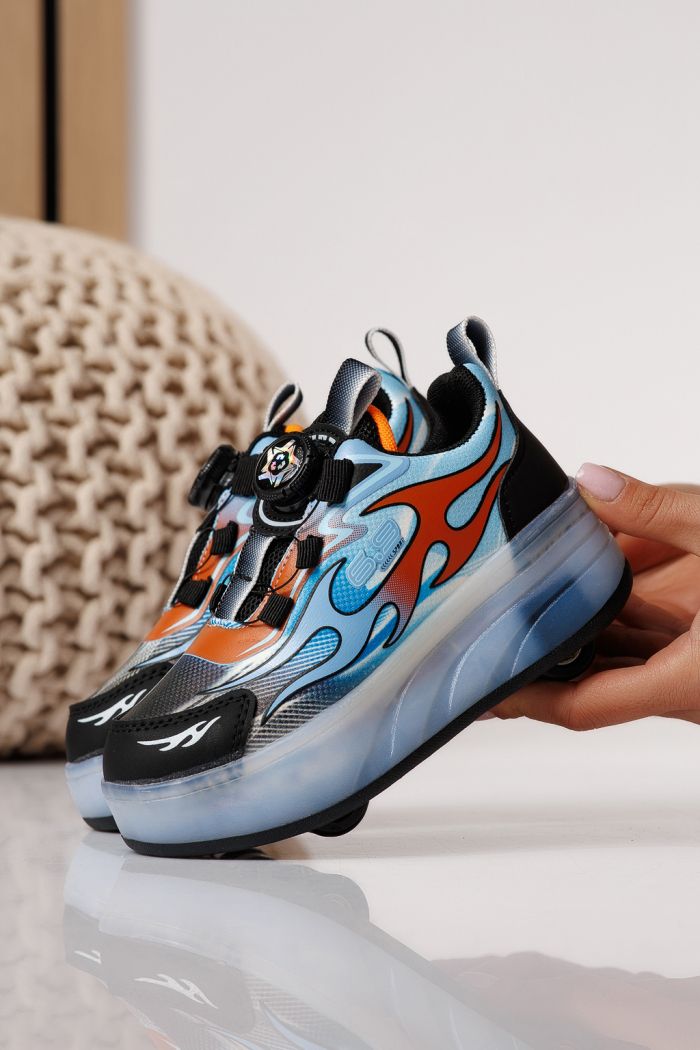 Adidasi cu role albastrii din material textil Helys3 #24866