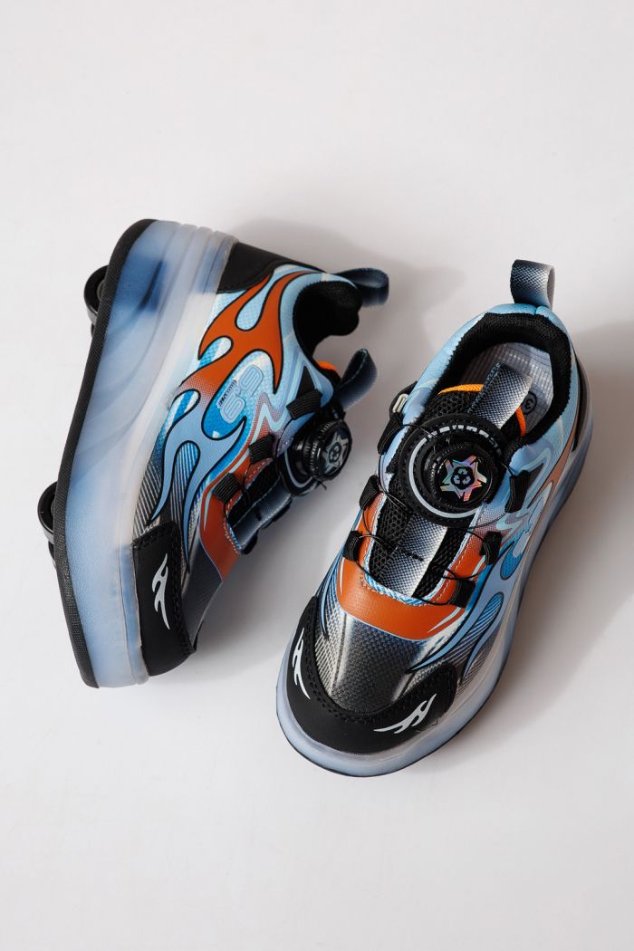 Adidasi cu role albastrii din material textil Helys3 #24866