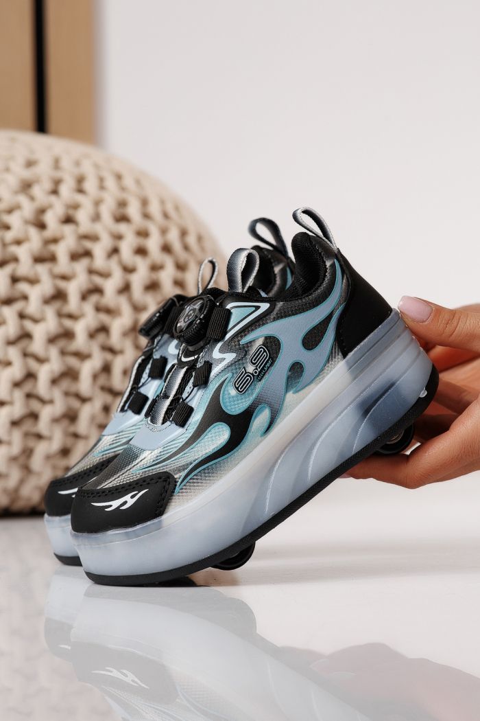 Adidasi cu role albastri din material textil Helys3 #24867