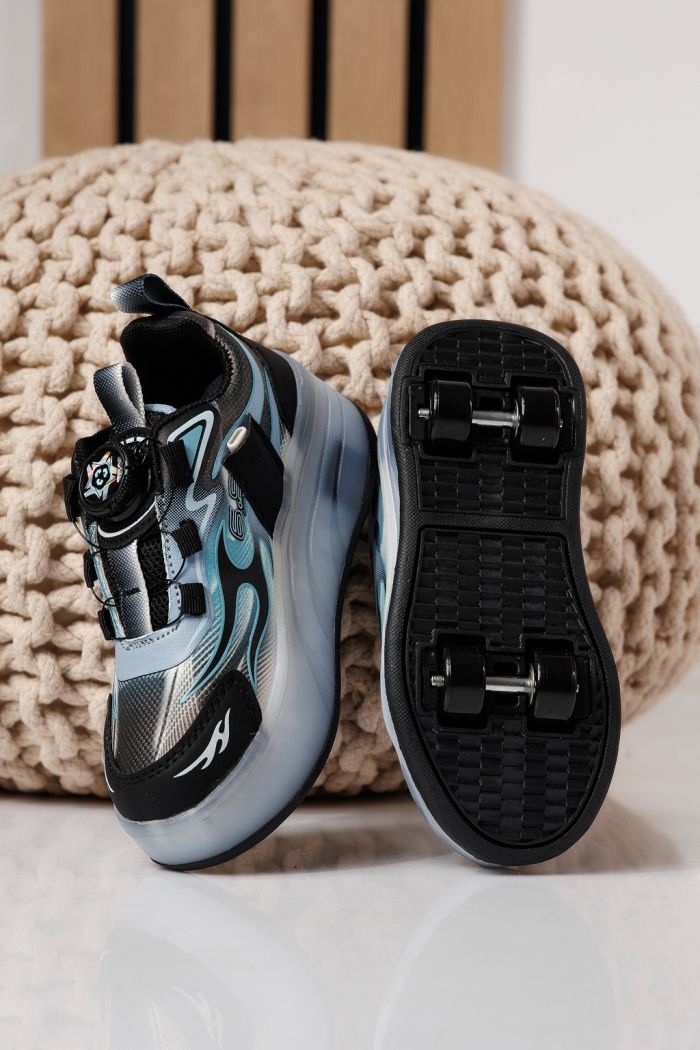 Adidasi cu role albastri din material textil Helys3 #24867