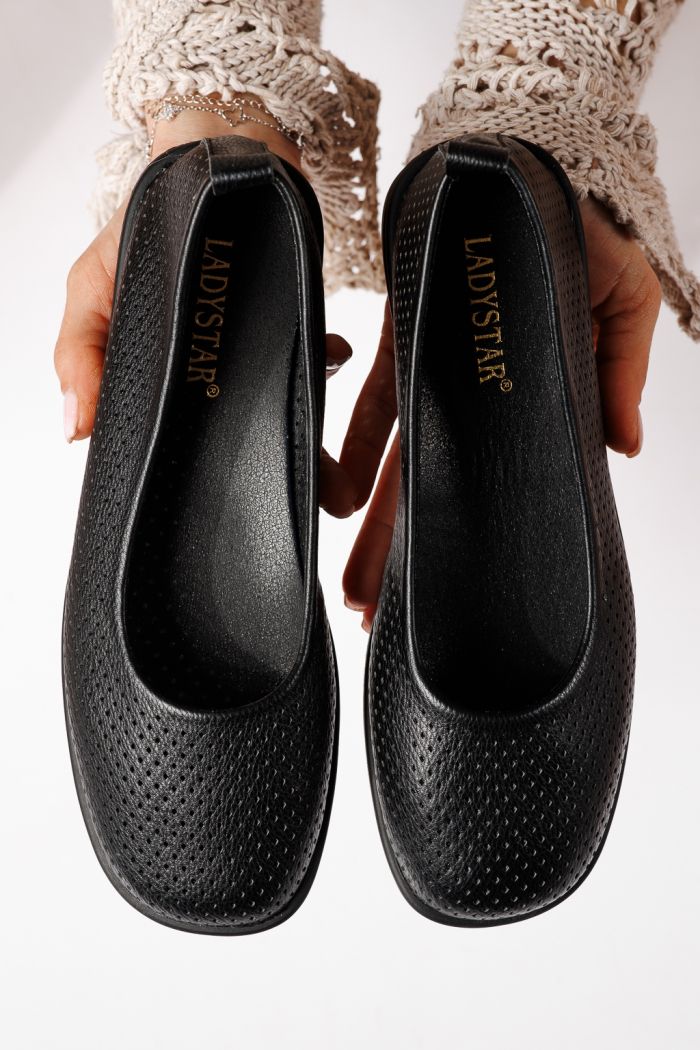 Balerini dama negri din piele ecologica Amaya #24880