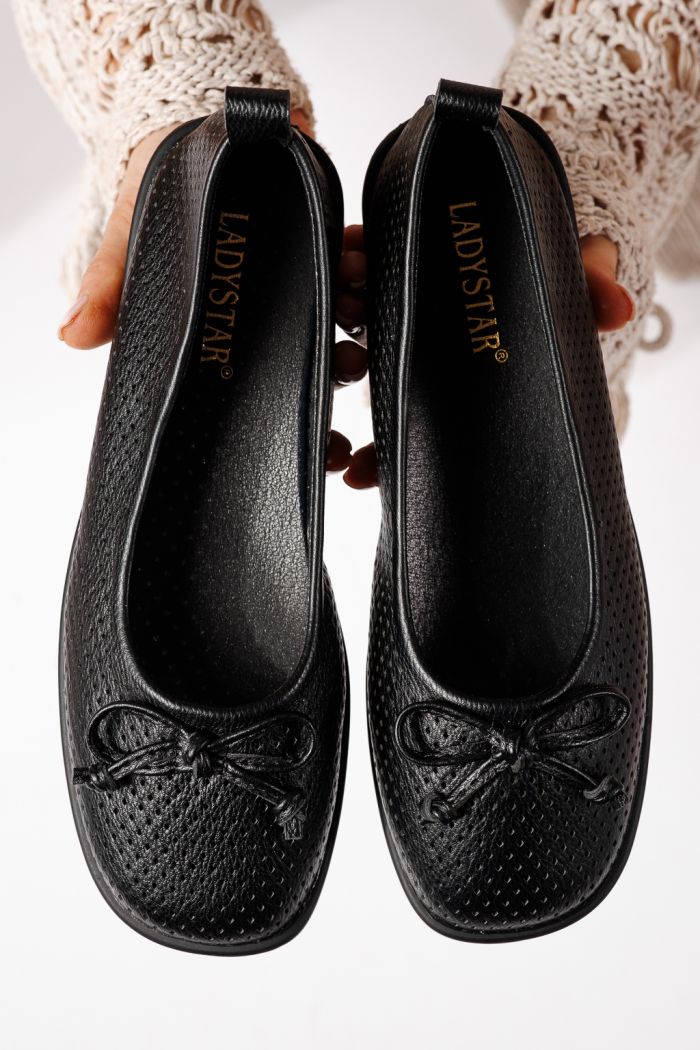 Balerini dama negri din piele ecologica Brielle #24887