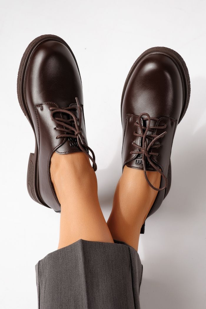 Pantofi casual dama maro din piele ecologica Bellamy #24889