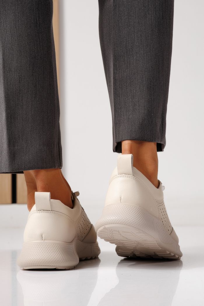 Pantofi casual dama bej din piele ecologica Bica #24937