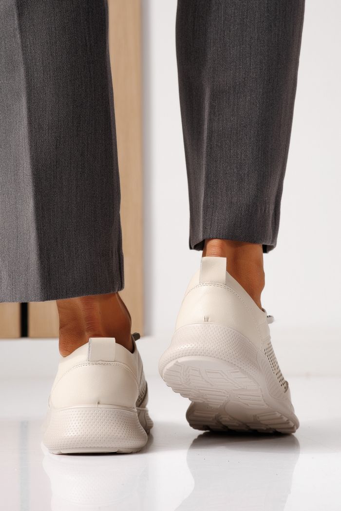 Pantofi casual dama bej  din piele ecologica Catrina #24940