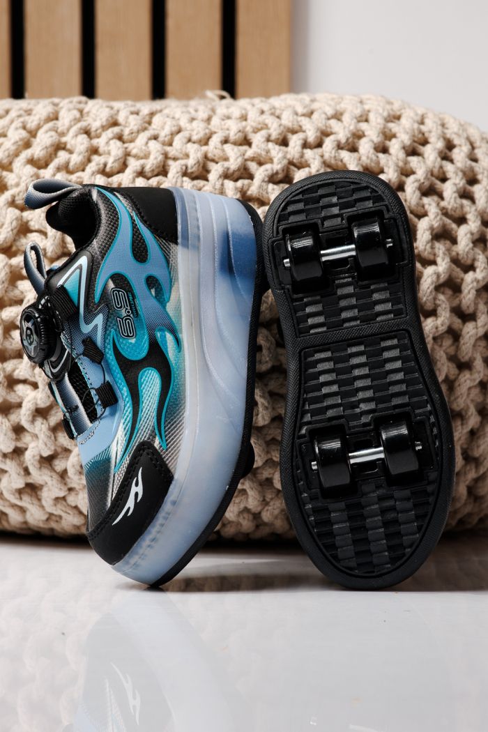 Adidasi cu role albastri din material textil Helys3 #24867