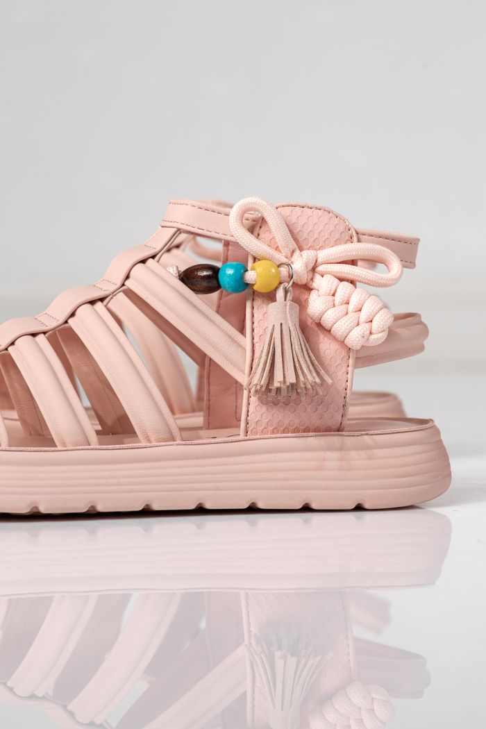 Sandale copii roz din piele ecologica Madison #24959