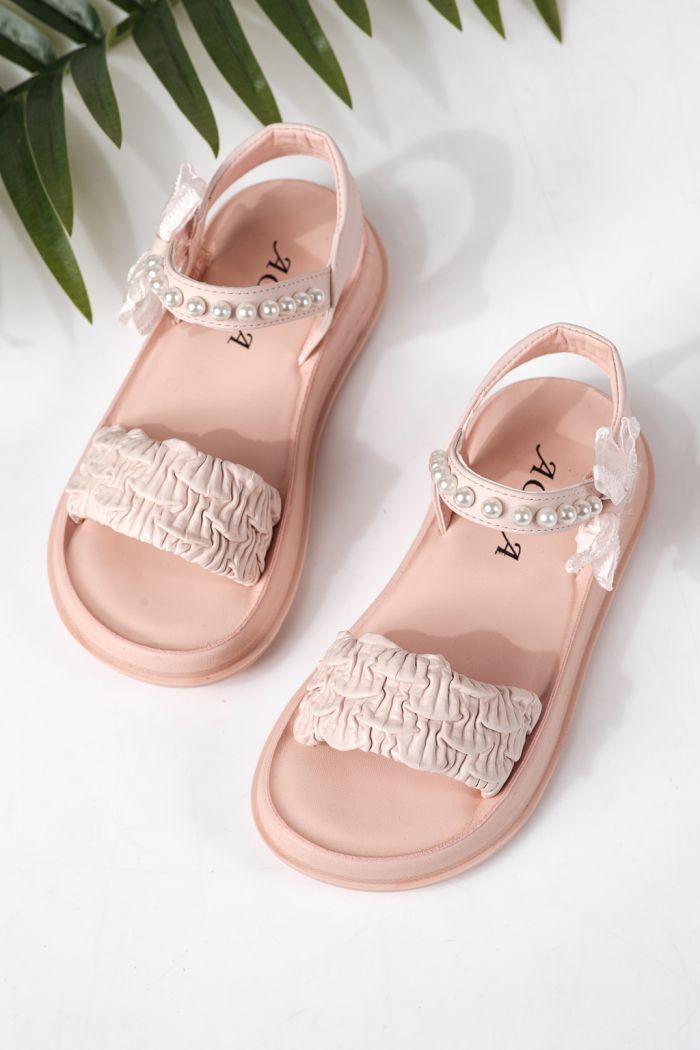 Sandale copii roz din piele ecologica Harper #24961