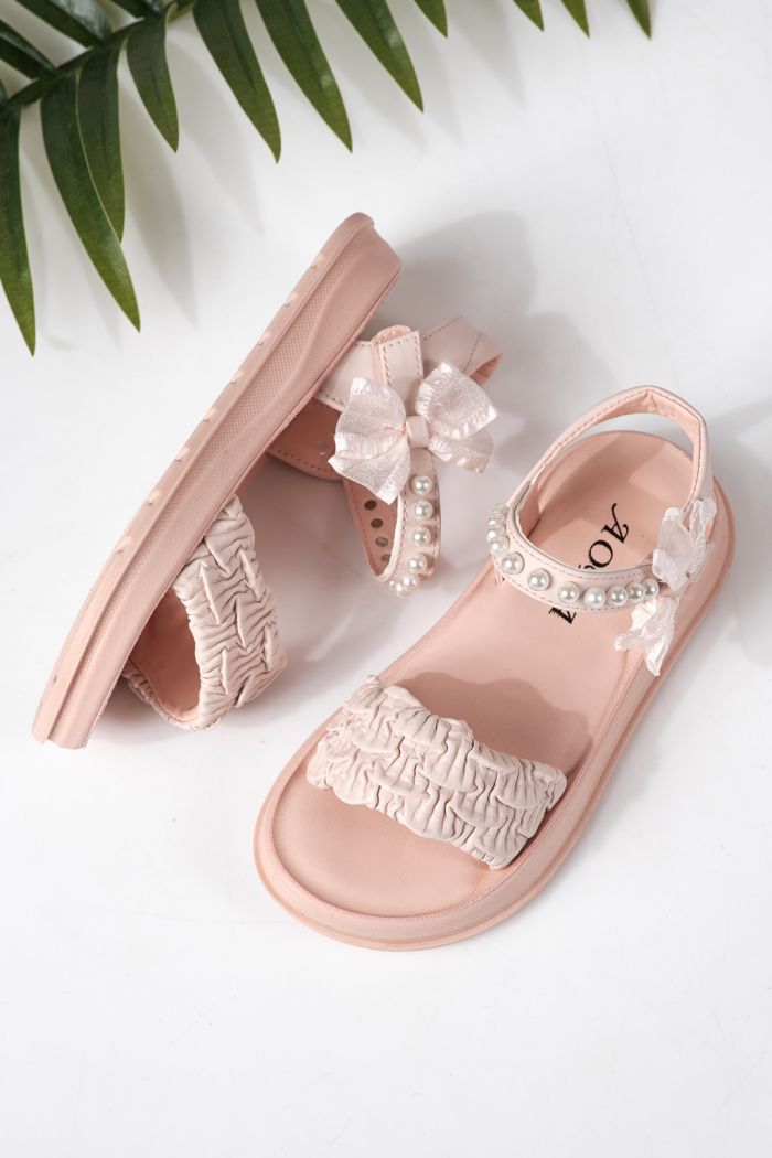 Sandale copii roz din piele ecologica Harper #24961