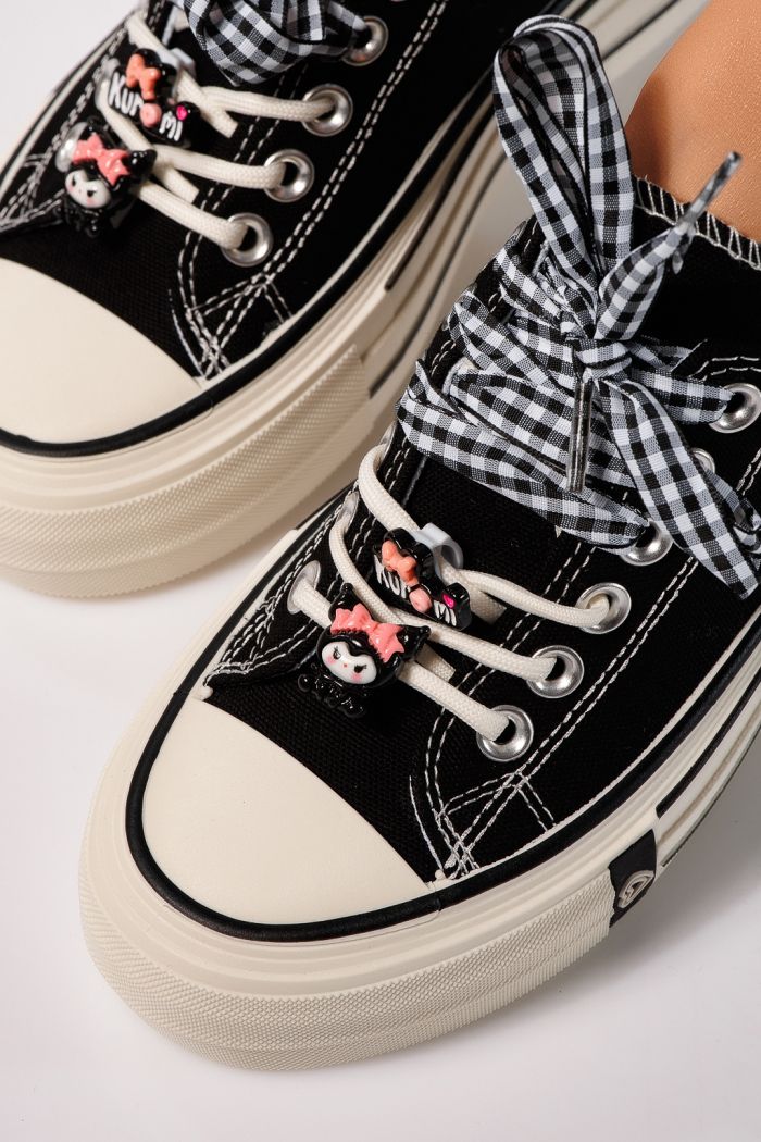 Adidasi dama negri din material textil Amelia#25236