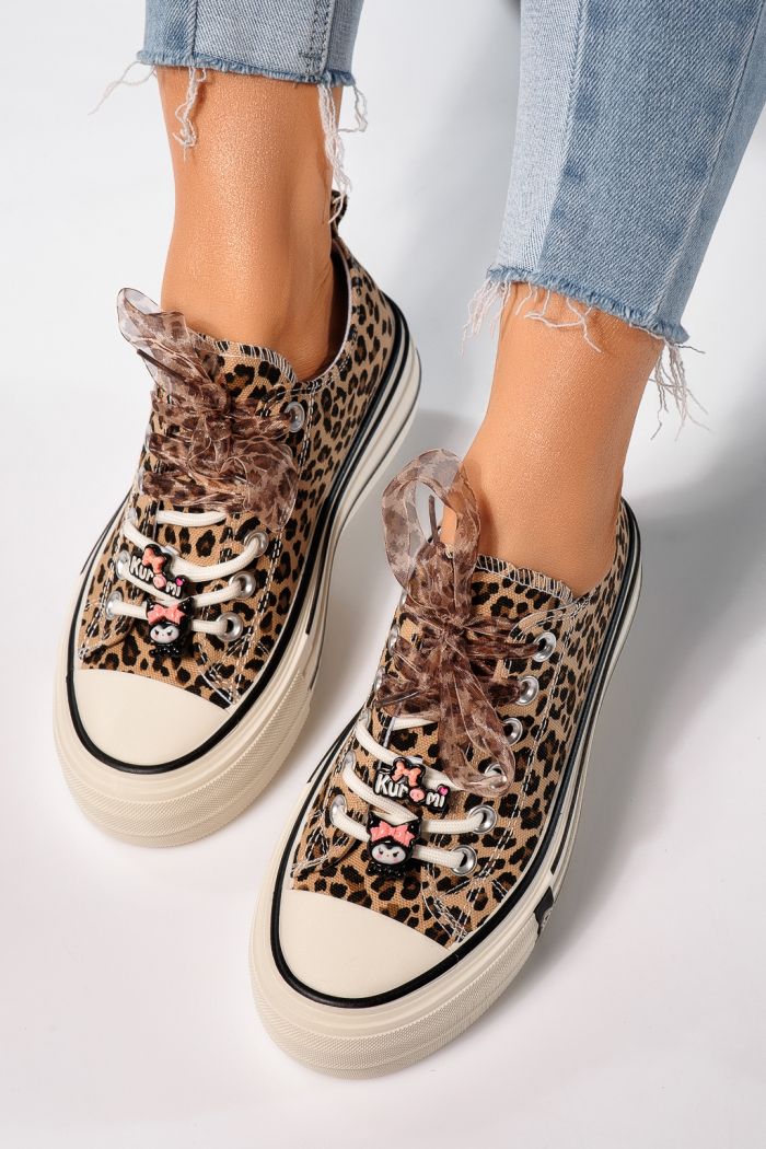 Adidasi dama leopard din material textil Amelia #25237