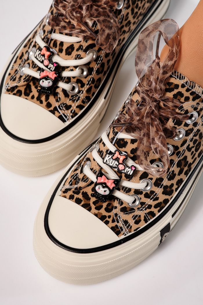 Adidasi dama leopard din material textil Amelia #25237