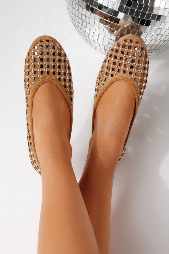 Balerini dama maro din piele ecologica Diamond #25116