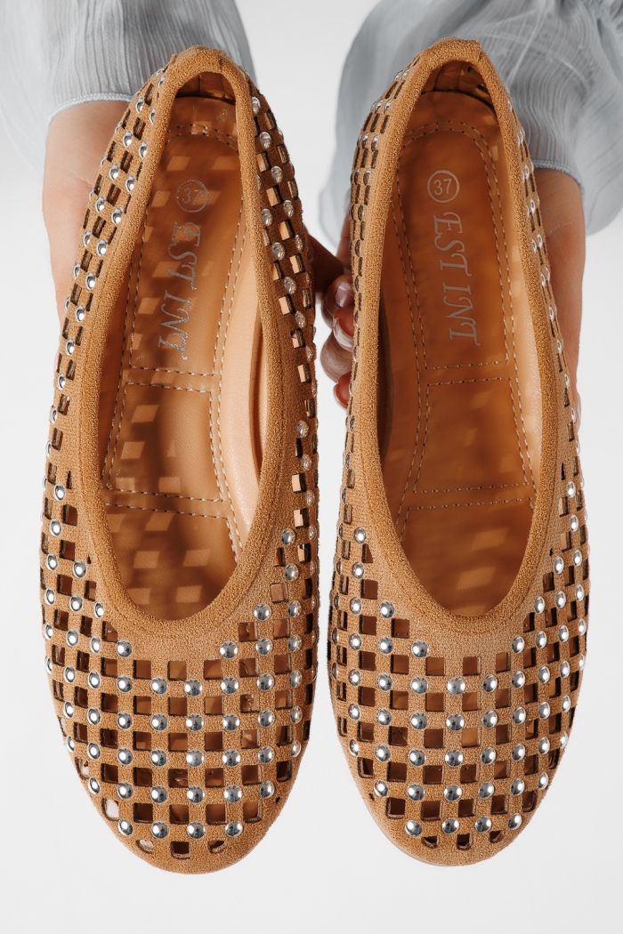 Balerini dama maro din piele ecologica Diamond #25116