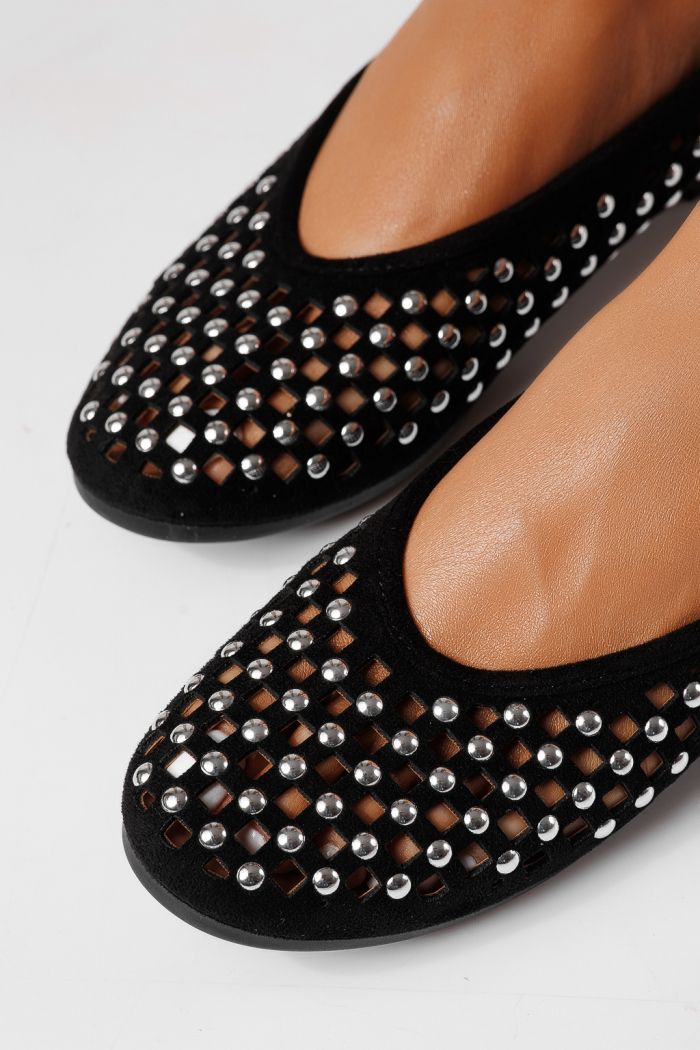 Balerini dama negri din piele ecologica Diamond #25115