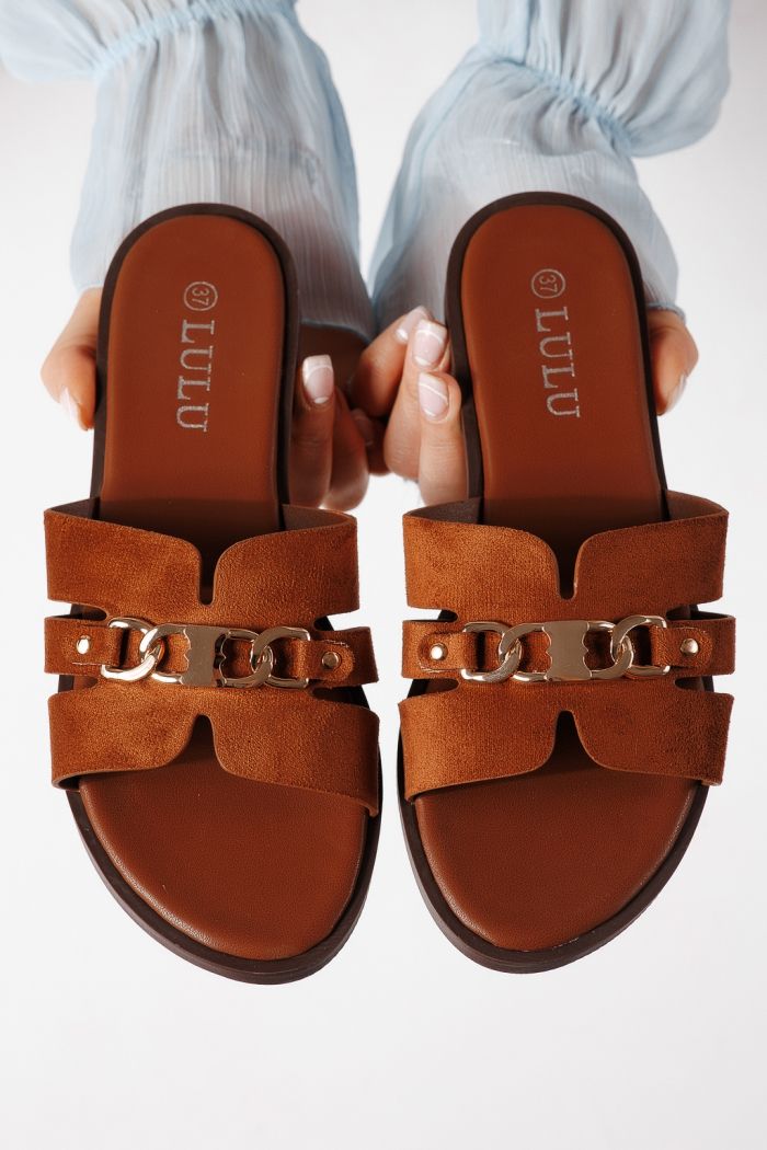 Papuci dama maro din piele ecologica intoarsa Pilar #25054