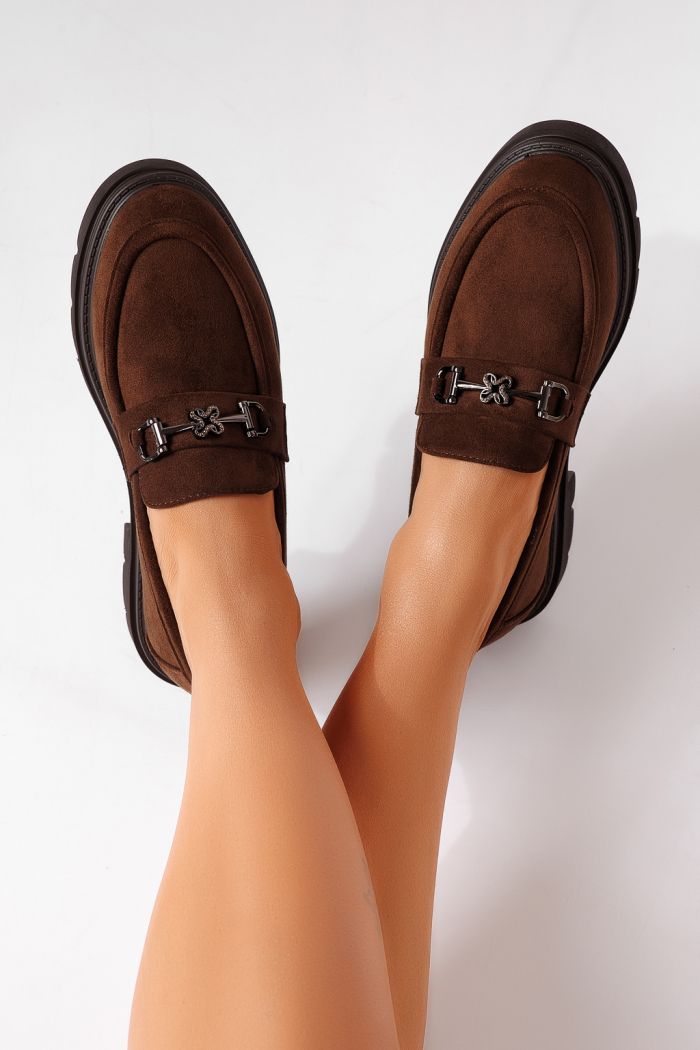 Pantofi casual dama maro din piele ecologica Tahlia #25517