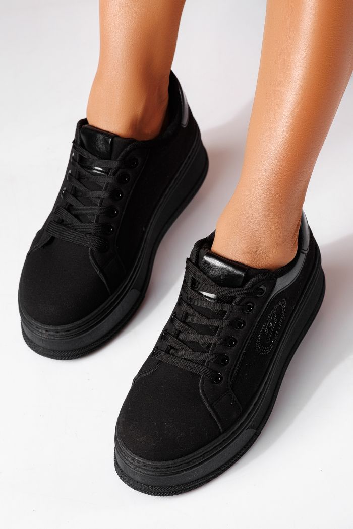 Adidasi dama negri din piele ecologica intoarsa Calypso #25460