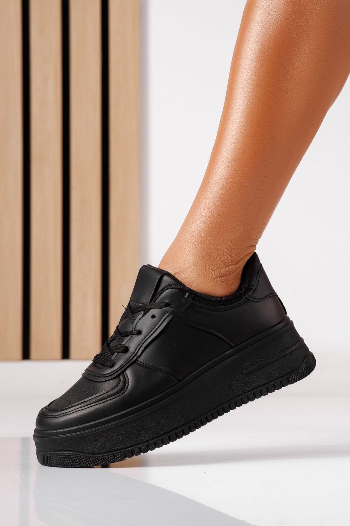 Adidasi dama negri din piele ecologica Lorelei #25481