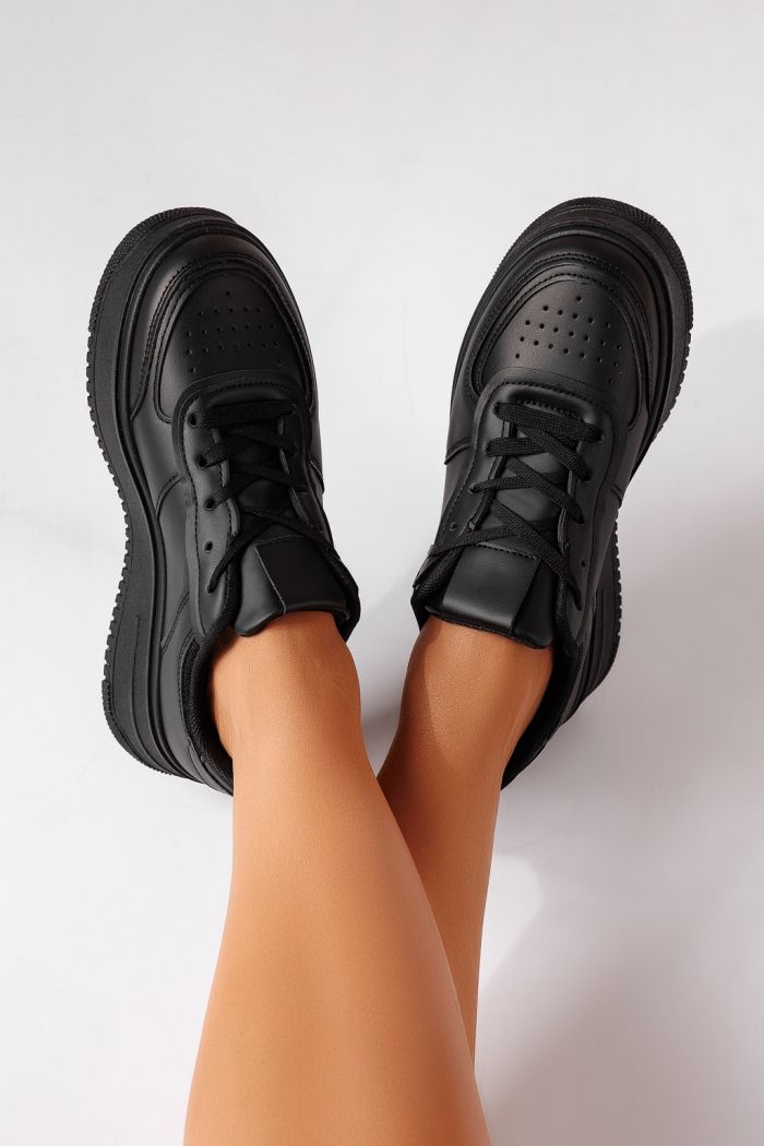 Adidasi dama negri din piele ecologica Lorelei #25481