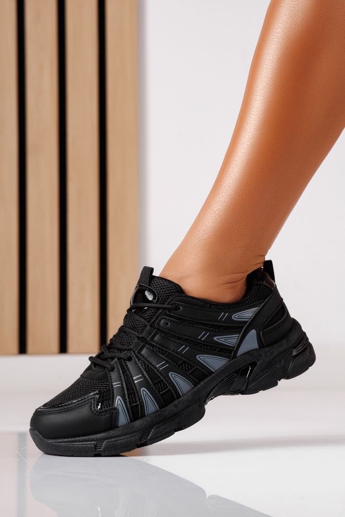 Adidasi dama negri din piele ecologica Oriana #25488