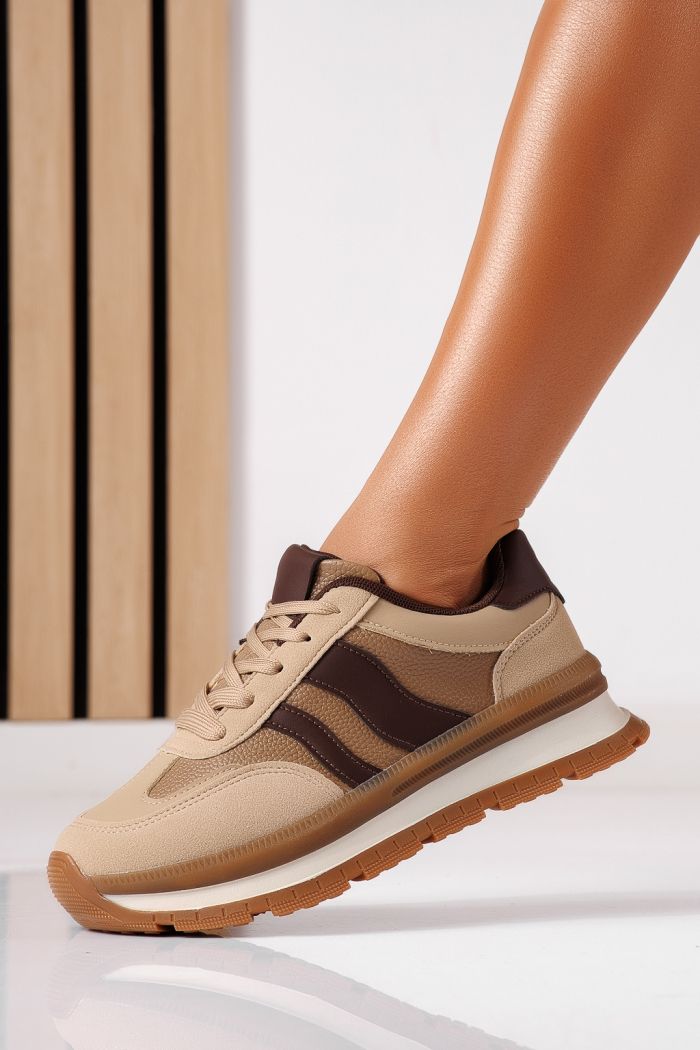 Adidasi dama khaki din piele ecologica Ottilie #25492