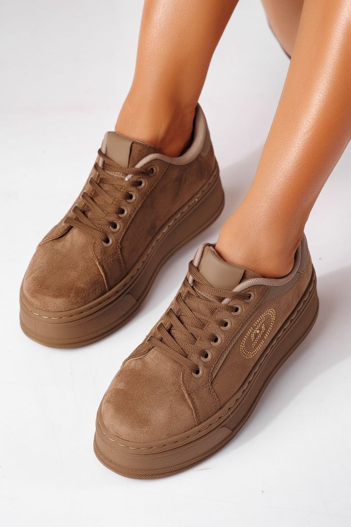 Adidasi dama khaki din piele ecologica intoarsa Calypso #25459