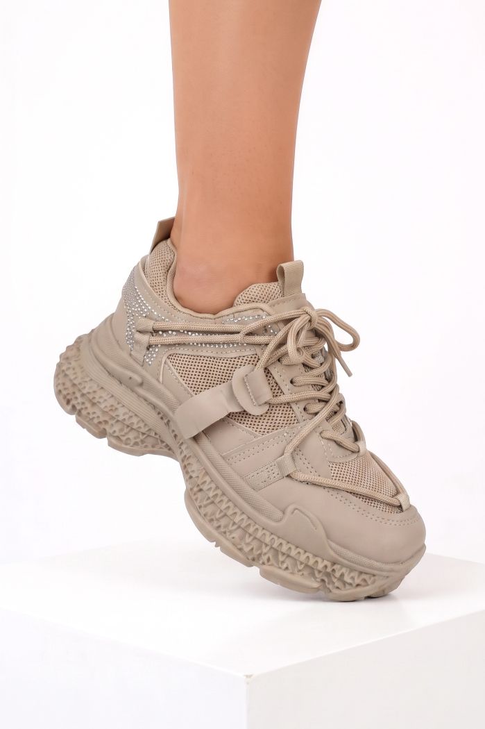 Adidasi dama khaki din piele ecologica Naira #25524