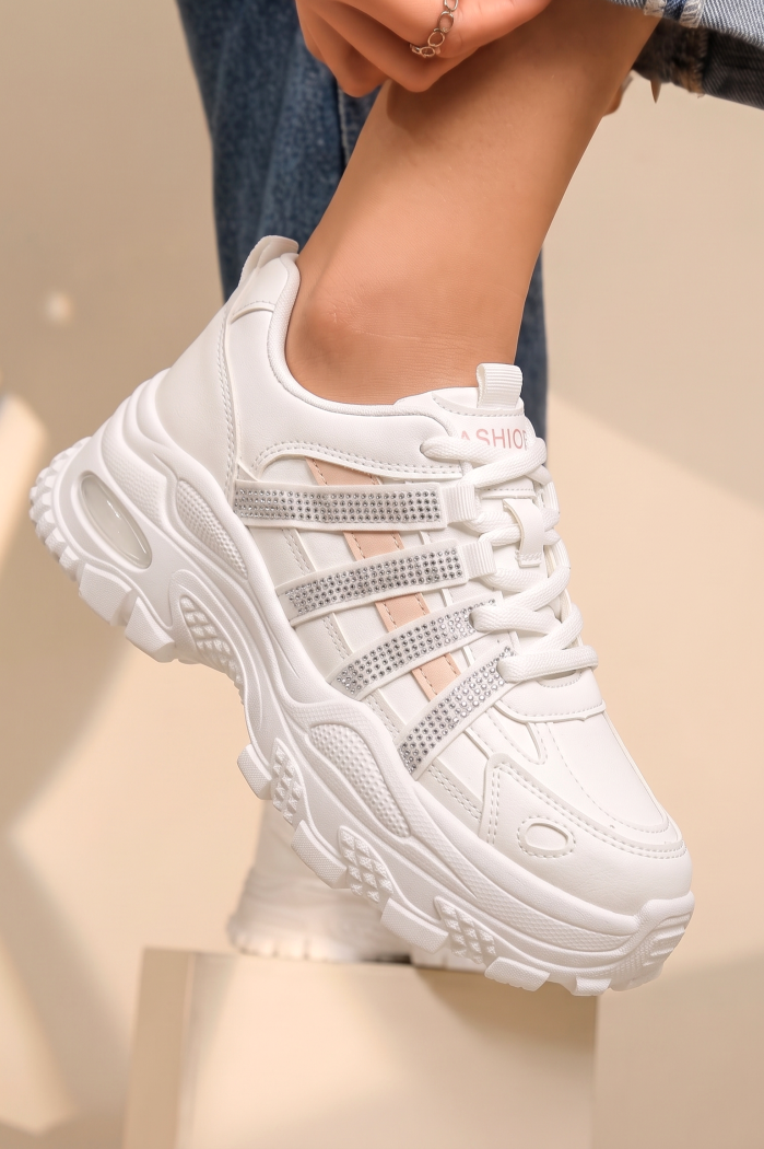 Adidasi dama roz din piele ecologica Alizee #25540