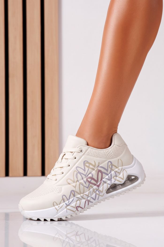 Adidasi dama bej din piele ecologica Audrey #30067