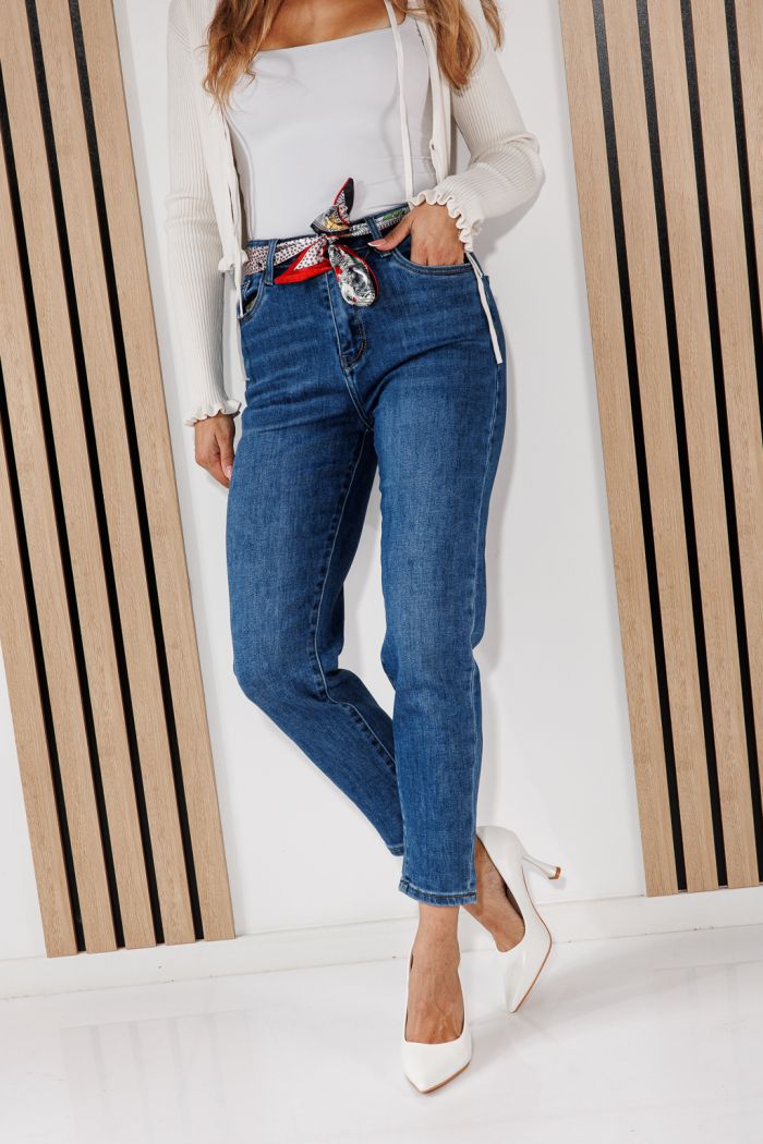Blugi Baggy Fit Dama Roni Albastri #A1455