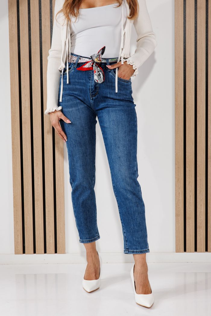 Blugi Baggy Fit Dama Roni Albastri #A1455