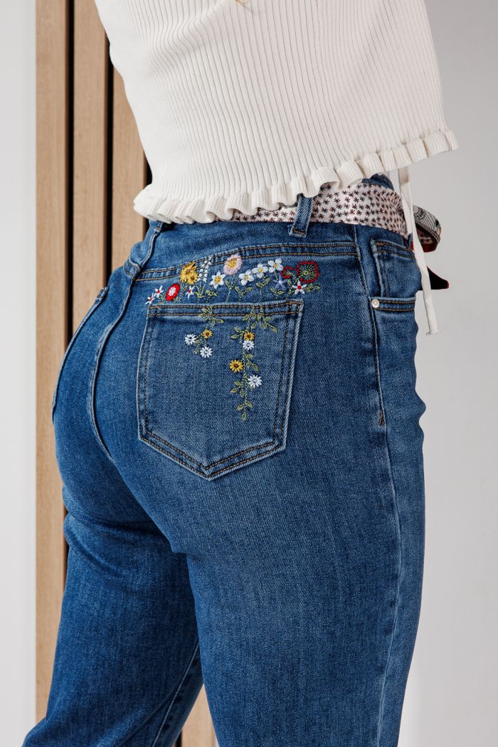 Blugi Baggy Fit Dama Roni Albastri #A1455