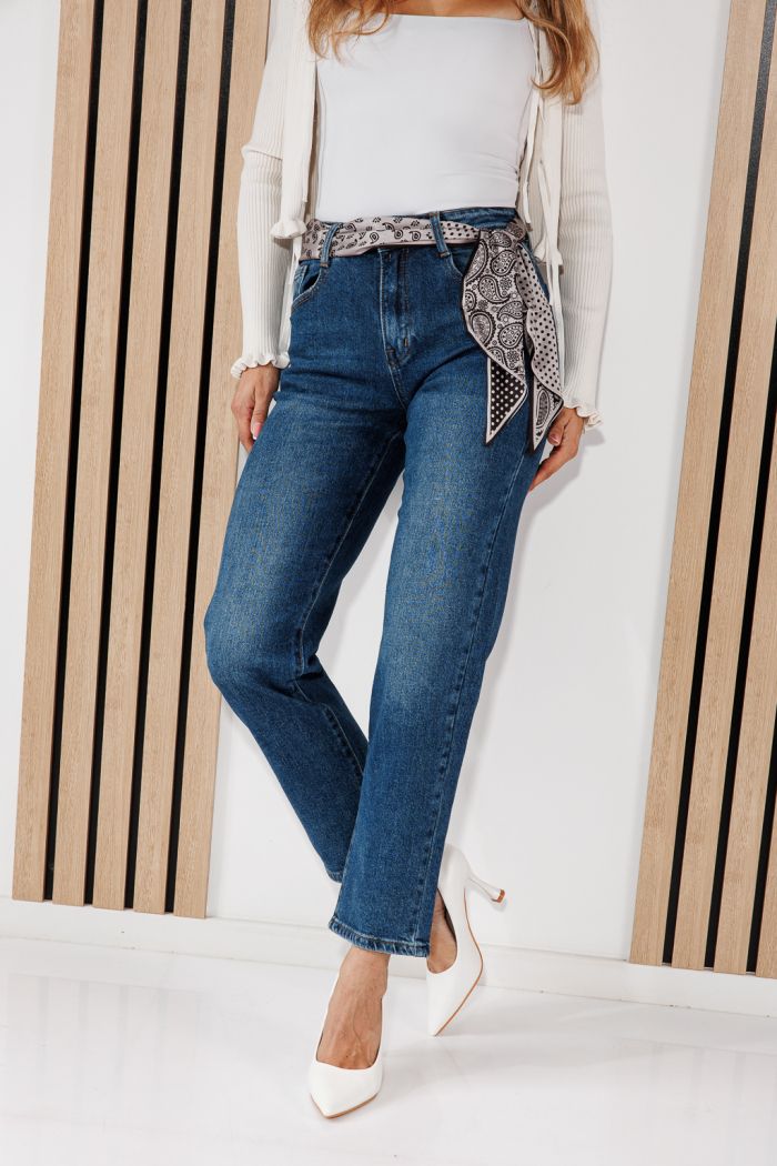 Blugi Wide Leg Dama Oria Albastri #A1466
