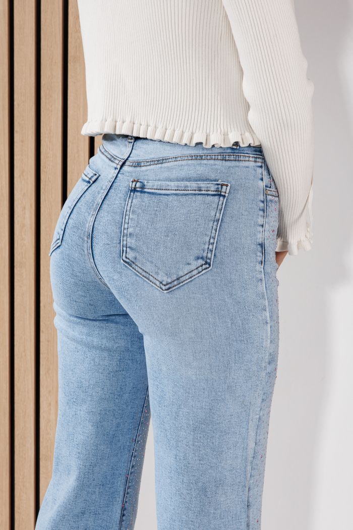 Blugi Wide Leg Fit Dama Alma Albastri #A1458