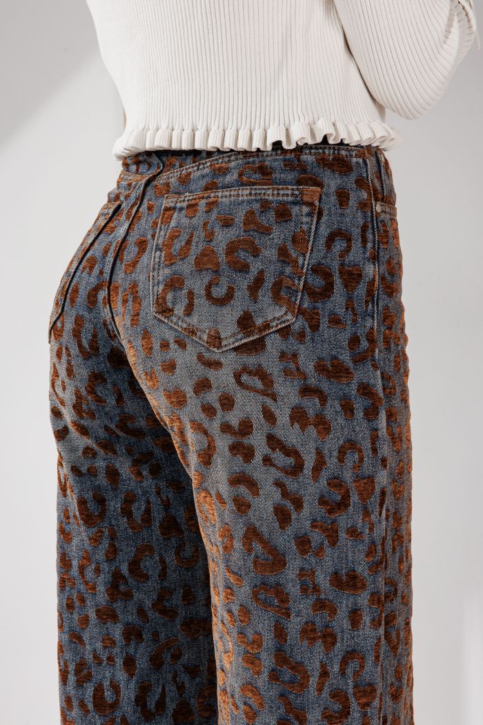 Blugi Wide Leg Dama Maya Albastri #A1452