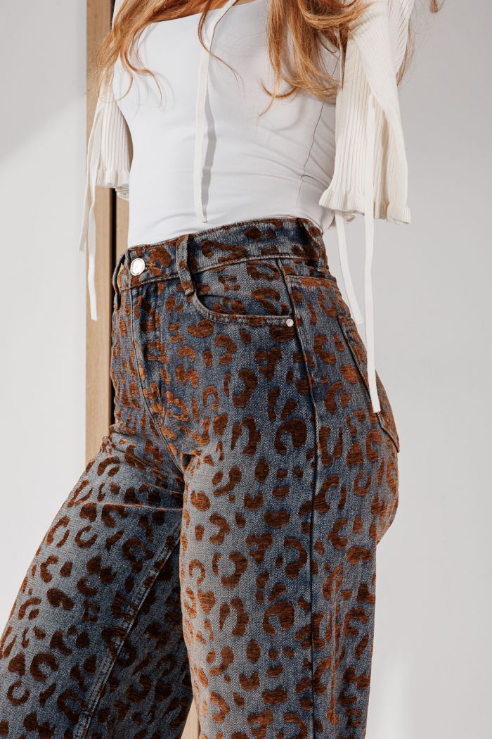 Blugi Wide Leg Dama Maya Albastri #A1452
