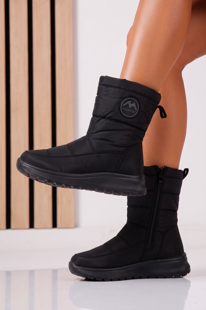 Ghete dama îmblănite negre din Fas Clovis #30544
