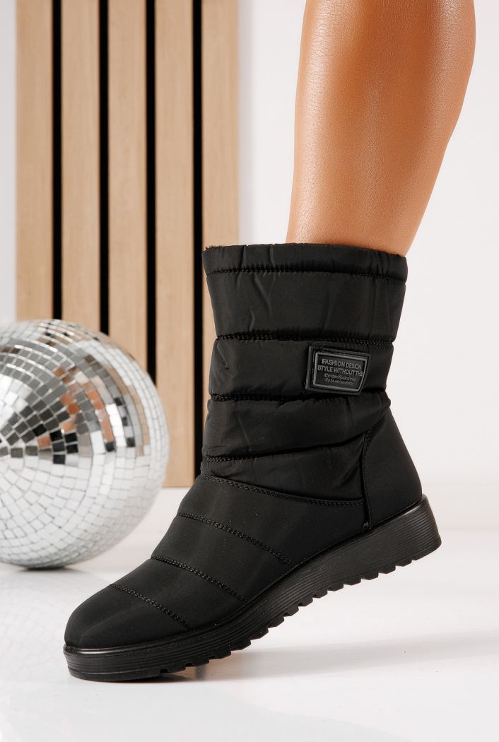 Ghete dama îmblănite negre din Fas Roni #30599