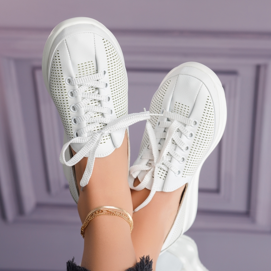 Alkalmi cipő fehér Olivia #4236M