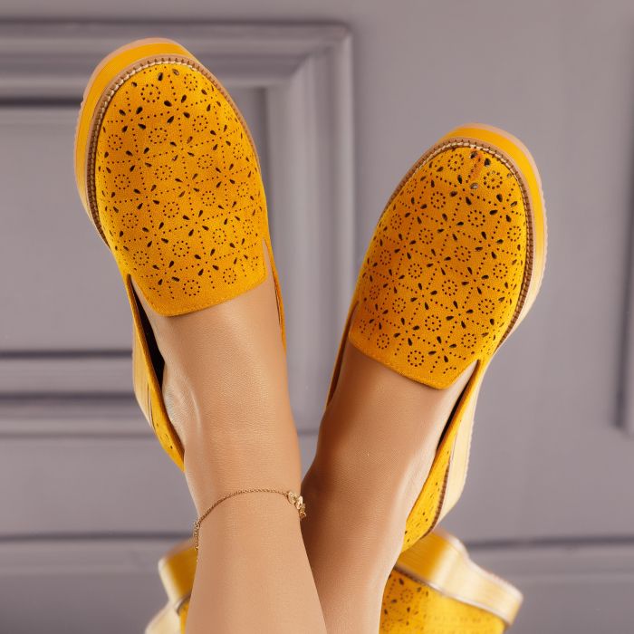 Alkalmi cipő sárga Kimora #4786M