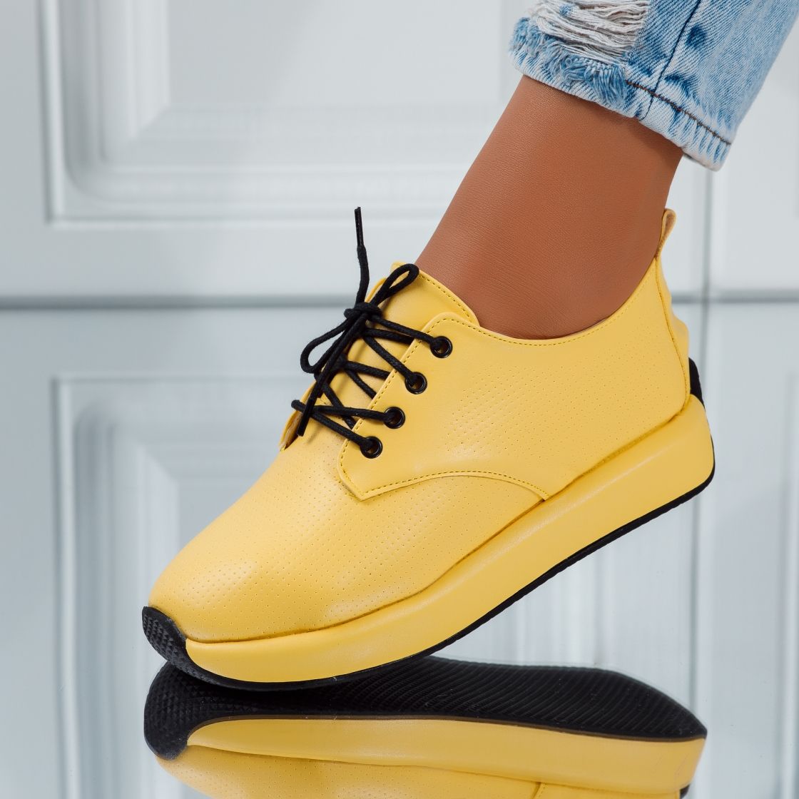 Alkalmi cipő sárga Chloe #5084M