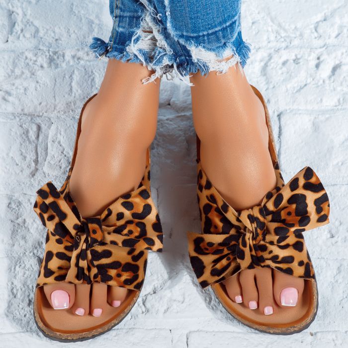 Papuci Dama Sega Leopard #6103M
