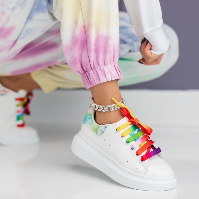 Adidasi Dama Jezebel Alb/Color #6508M