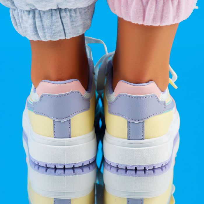 Дамски спортни обувки Andreea Mov/розово #6491M