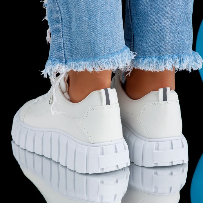Дамски спортни обувки Adelina Бял #6803M