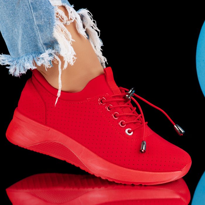 Дамски спортни обувки Carola червен #6886M