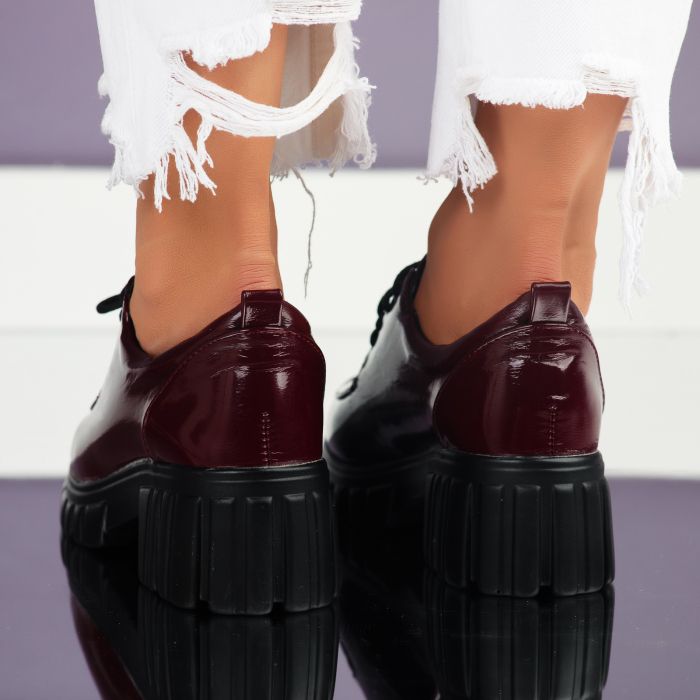 Дамски ежедневни обувки Raizel бордо #7100M
