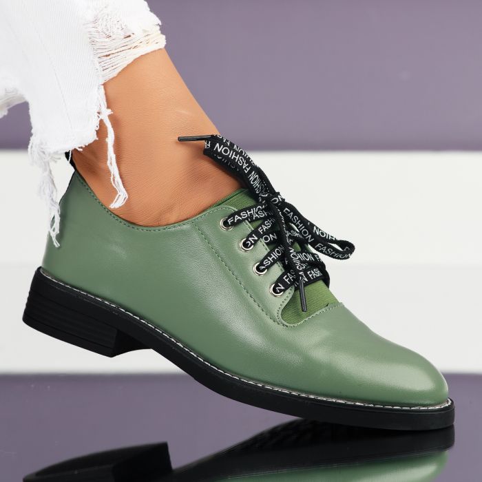 Alkalmi cipő Zöld Naira #7048M