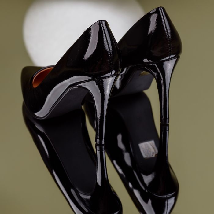 Pantofi Dama cu Toc Adana  Negri #7119M